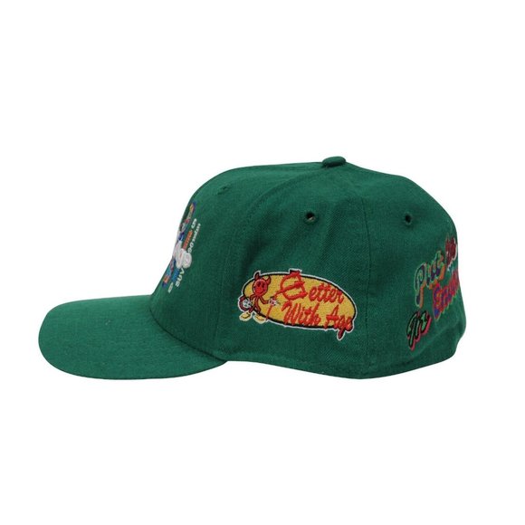 Better With Age Men Snapback Size 7 1/8 Green Put The Mental In Environmental - Picture 6 of 10